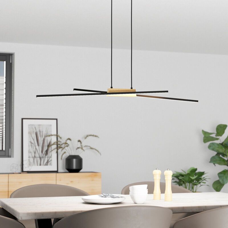 Schwarze moderne Pendelleuchte Aluminium, Leintje, 13W, 3000K LED