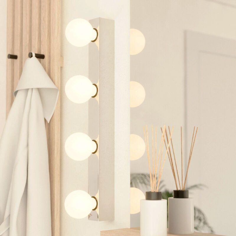 Chrom Wandleuchte Aluminium, Raoul Chrom Wandleuchte Aluminium, Raoul