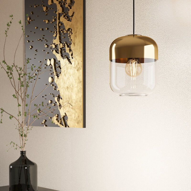 Goldene design Pendelleuchte Glas, Jeanny
