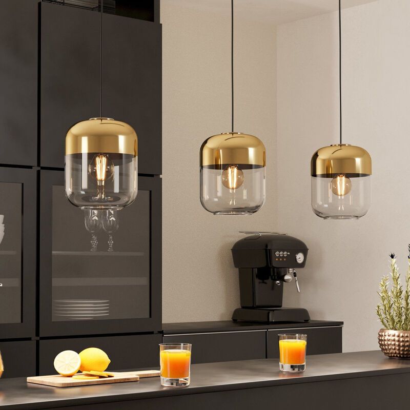Goldene design Pendelleuchte Glas, Jeanny Goldene design Pendelleuchte Glas, Jeanny