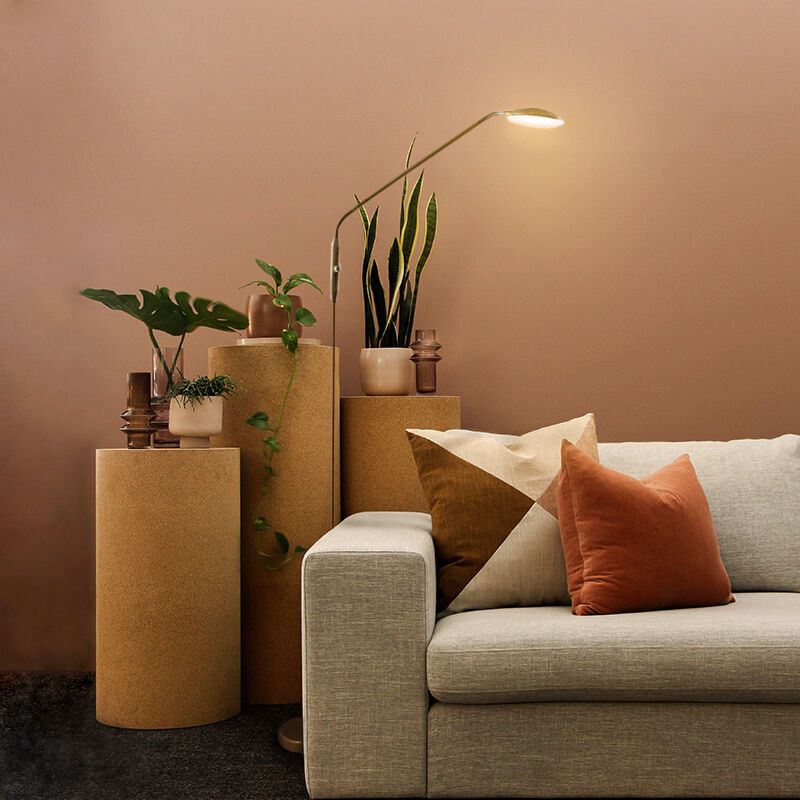 Moderne Leselampe Stehlampe Messing, Salvador, 5W, 3000K LED, mit Schalter Moderne Leselampe Stehlampe Messing, Salvador, 5W, 3000K LED, mit Schalter