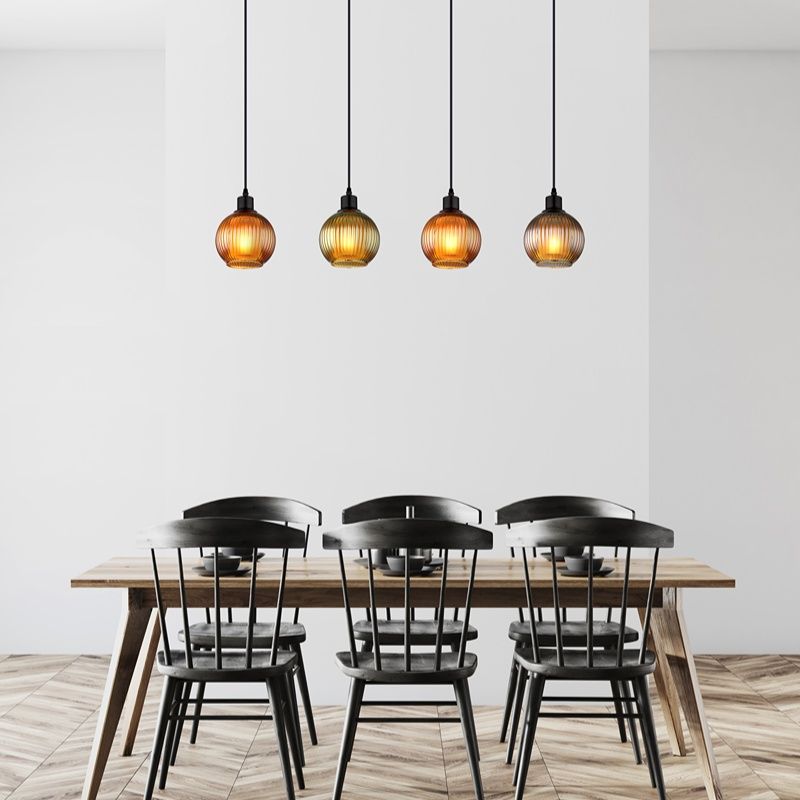 Mehrfarbige retro Pendelleuchte Glas, Zoubida