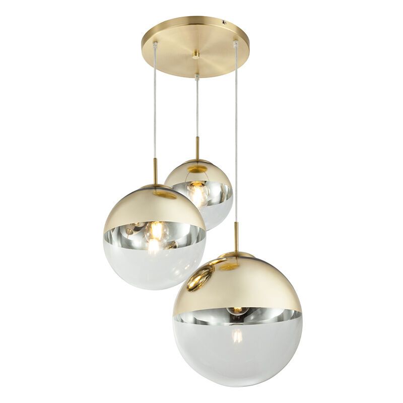 Goldene design Pendelleuchte Glas, Novia