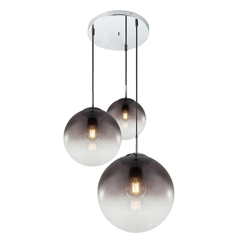 Chrom design Pendelleuchte Glas, Novia