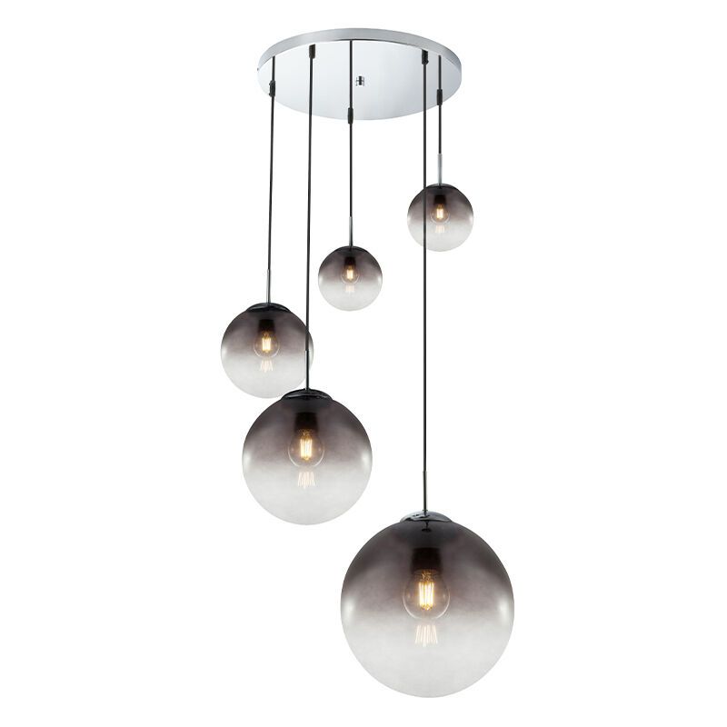 Chrom design Pendelleuchte Glas, Novia Chrom design Pendelleuchte Glas, Novia