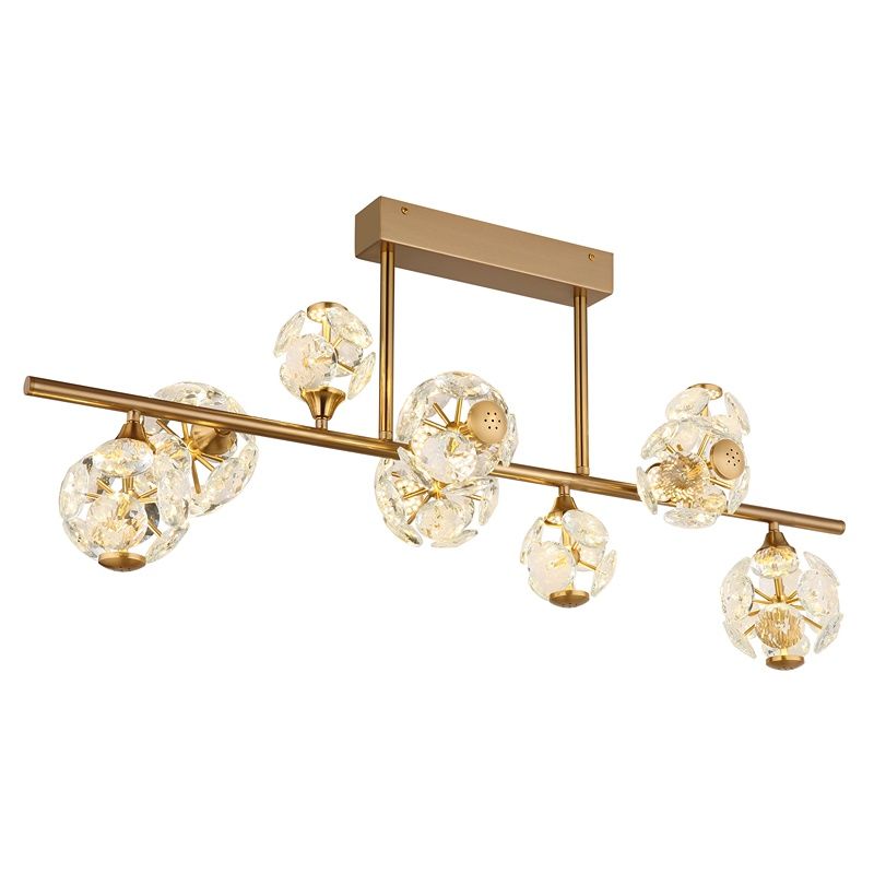 Goldene design Deckenleuchte Kristall, Viresh, 73,8W, 3000K LED Goldene design Deckenleuchte Kristall, Viresh, 73,8W, 3000K LED