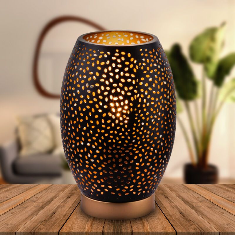 Schwarze moderne Tischleuchte Metall, Bilboa