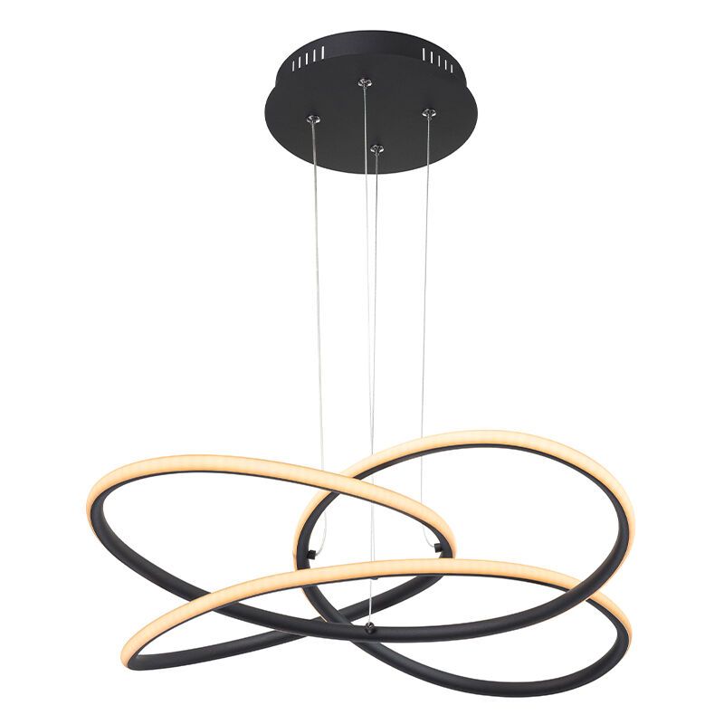 Schwarze moderne Pendelleuchte Kunststoff, Polina, 30W, 3000K LED Schwarze moderne Pendelleuchte Kunststoff, Polina, 30W, 3000K LED