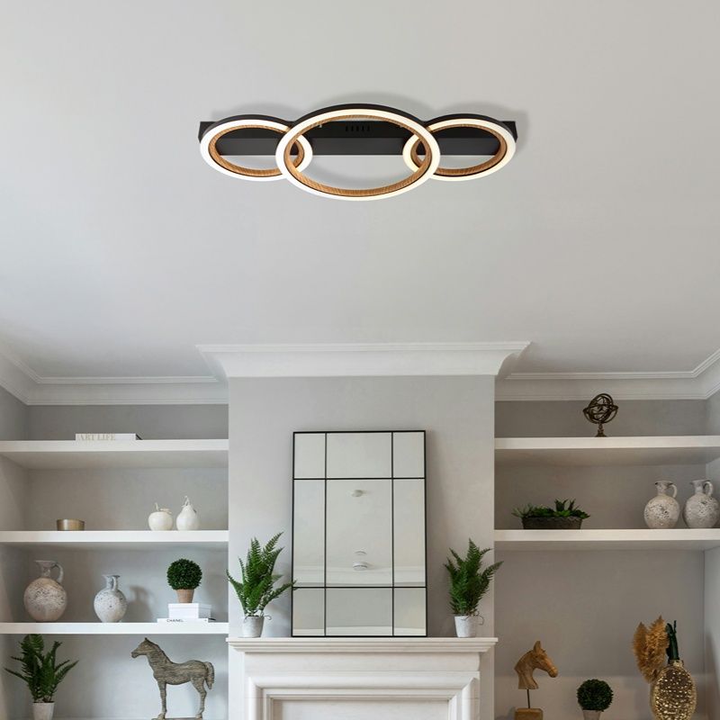 Schwarze design Deckenleuchte Aluminium, Danieke, 40W, 3000K LED