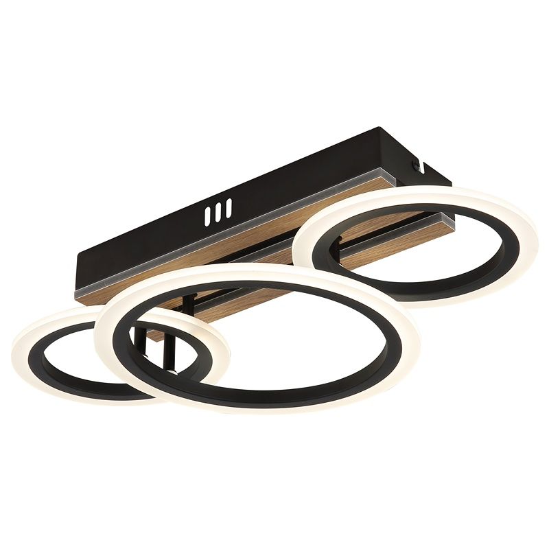 Schwarze design Deckenleuchte Metall, Benedicte, 21W, White Switch LED