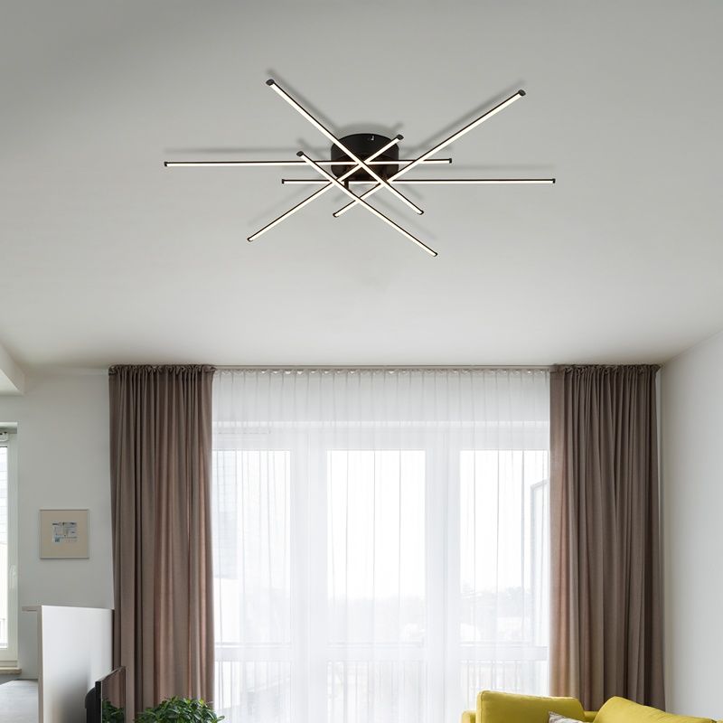 Schwarze design Deckenleuchte Aluminium, Leigh, 40W, 3000K LED