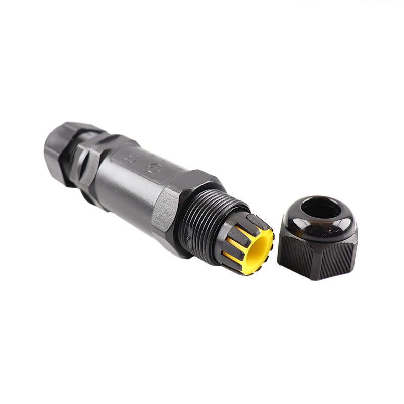 Schwarz Wasserdichte Kabelkupplung IP68, max. 3 x 1,5 mm