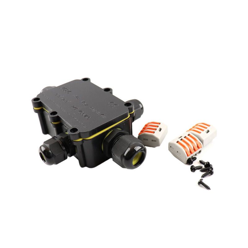 Wasserdichte 4-Wege-Kabelkupplung mit innenliegendem Wago-Stecker, IP68