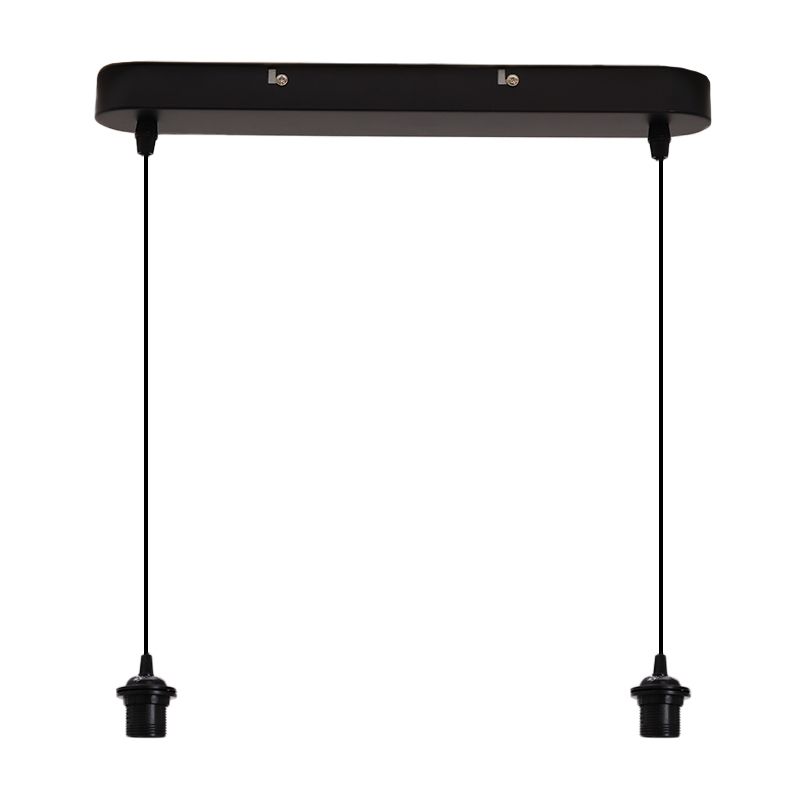 Aluminium Pendelleuchte ohne Schirm Schwarz, Rika