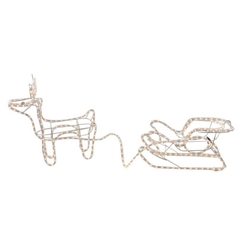 Schlauchbeleuchtung Rentier mit Schlitten