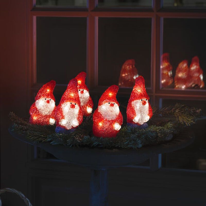 Rote Weihnachts 3D Weihnachtsfigur Acryl, Kerstmannen, 2W, 4000K LED, IP44 Rote Weihnachts 3D Weihnachtsfigur Acryl, Kerstmannen, 2W, 4000K LED, IP44