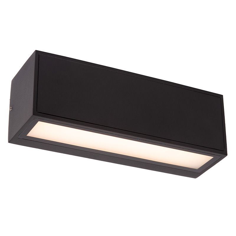Schwarze Außen Wandleuchte mit Dämmerungsmelder Modern, Sutton, 1,5W, 3000K LED, IP54