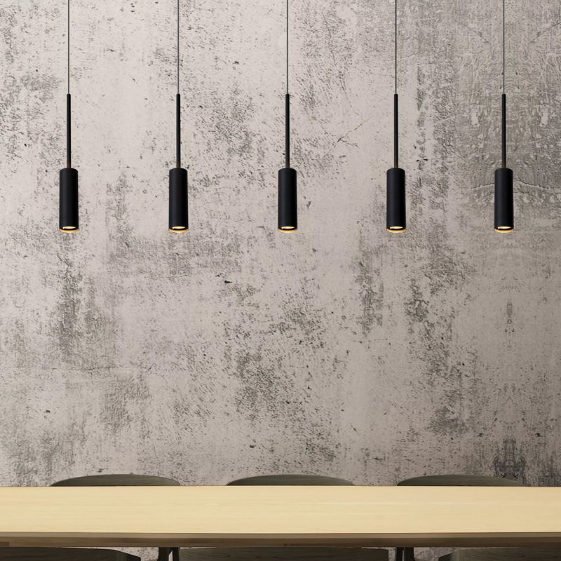 Schwarze Pendelleuchte Modern, Tubule Schwarze Pendelleuchte Modern, Tubule