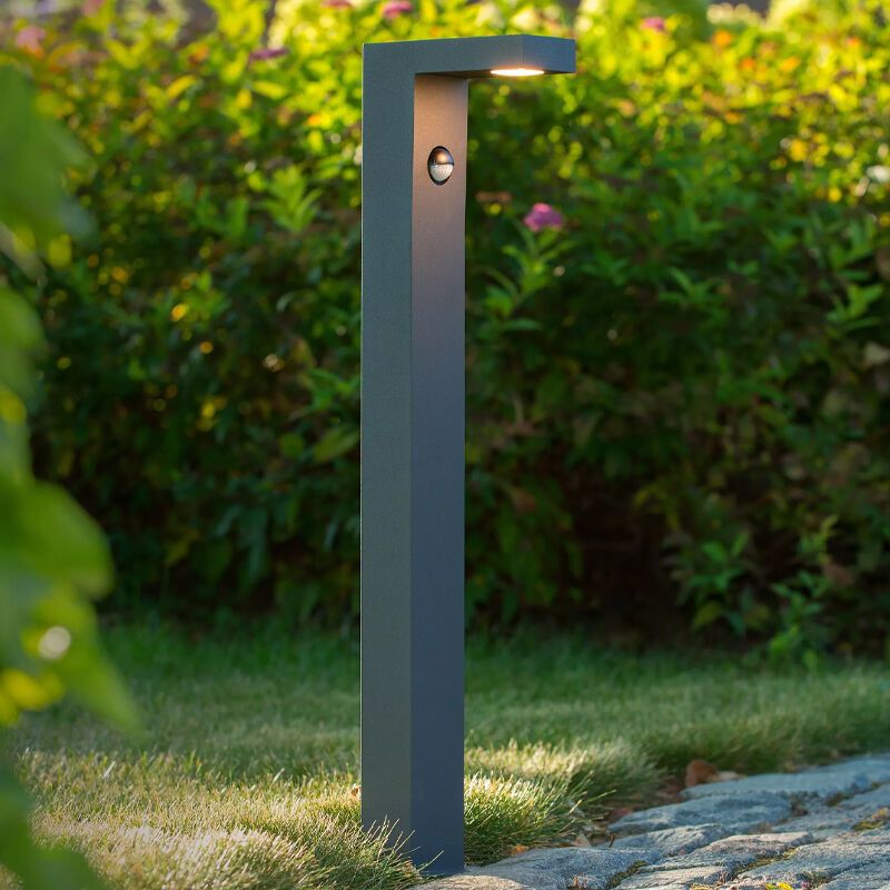 Anthrazit Wegeleuchte mit Bewegungsmelder Modern, Texas, 6W, 3000K LED, IP54 Anthrazit Wegeleuchte mit Bewegungsmelder Modern, Texas, 6W, 3000K LED, IP54