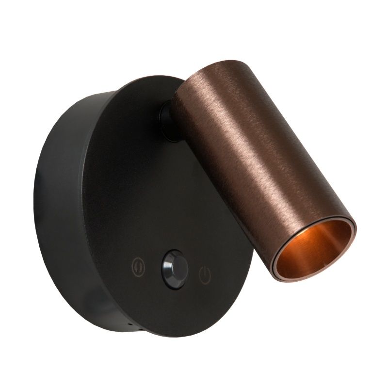 Braune aufladbare Wandleuchte Modern, Toni, 2W, 2700-4000K, mit Touch-Dimmer Braune aufladbare Wandleuchte Modern, Toni, 2W, 2700-4000K, mit Touch-Dimmer