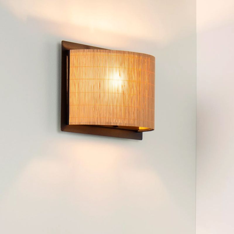 Rattan Wandleuchte Braun, Magius Rattan Wandleuchte Braun, Magius