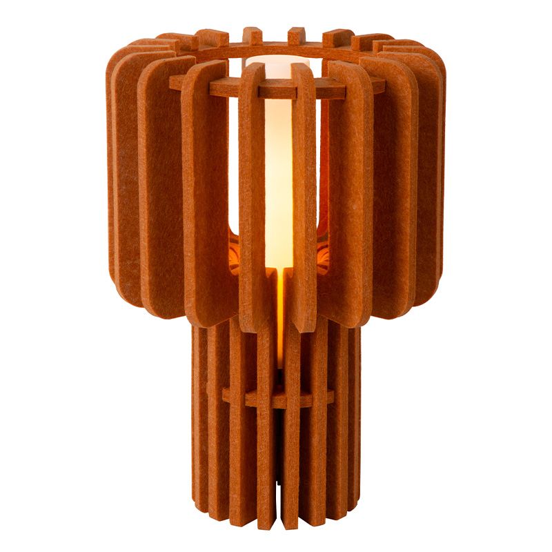 Braune Tischleuchte Modern, Rollo, mit Schalter Braune Tischleuchte Modern, Rollo, mit Schalter