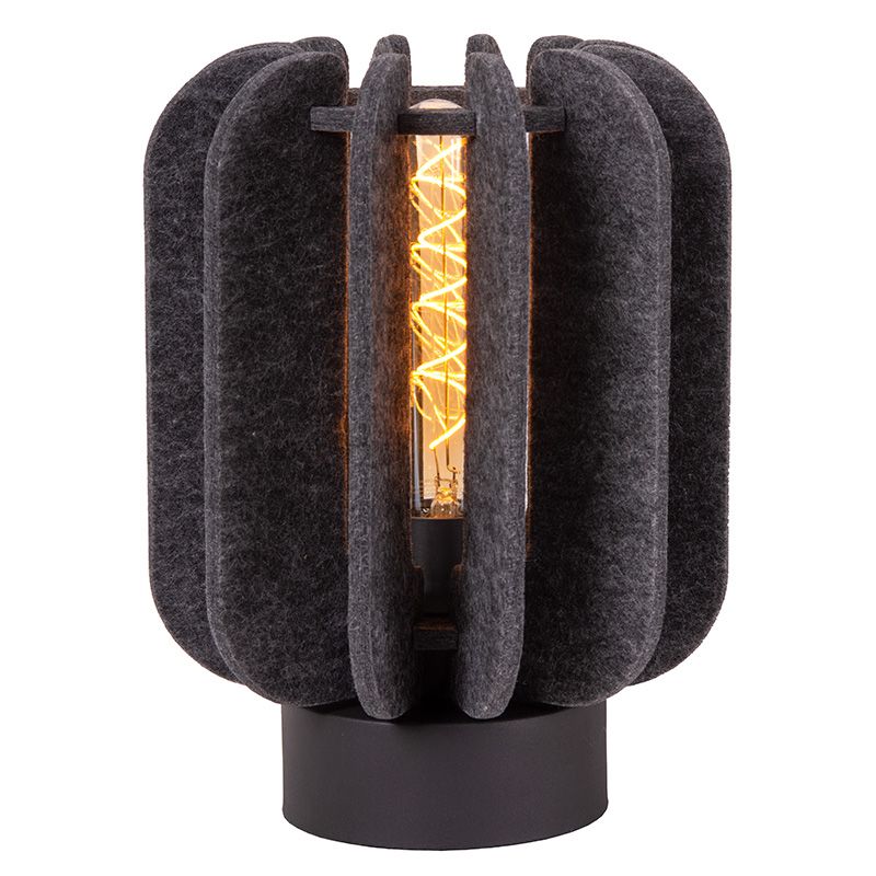 Graue Tischleuchte Modern, Rafal, mit Schalter