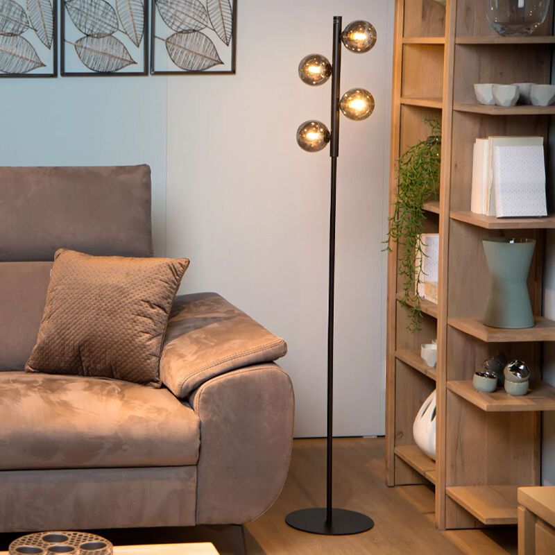 Grüne Stehlampe Retro, Tycho, mit Schalter Grüne Stehlampe Retro, Tycho, mit Schalter