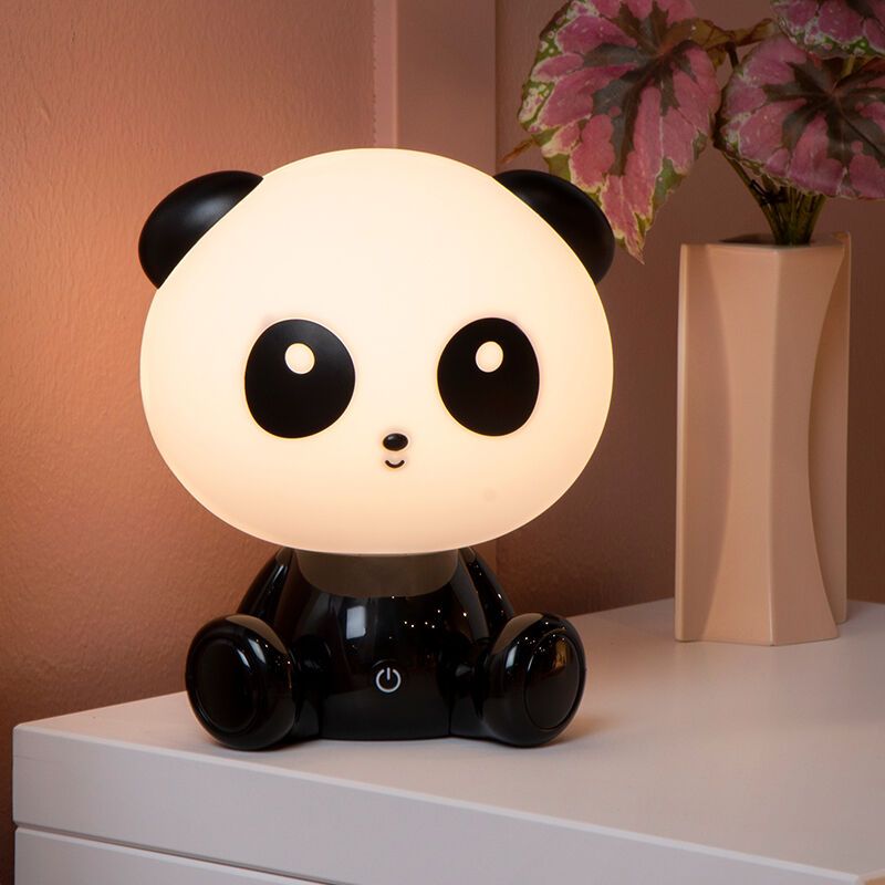 Schwarze Kinderzimmer Tischleuchte, Dodo Panda, 3W, 4000K LED