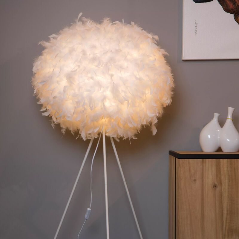 Weiße Stehlampe Modern, Goosy, mit Schalter