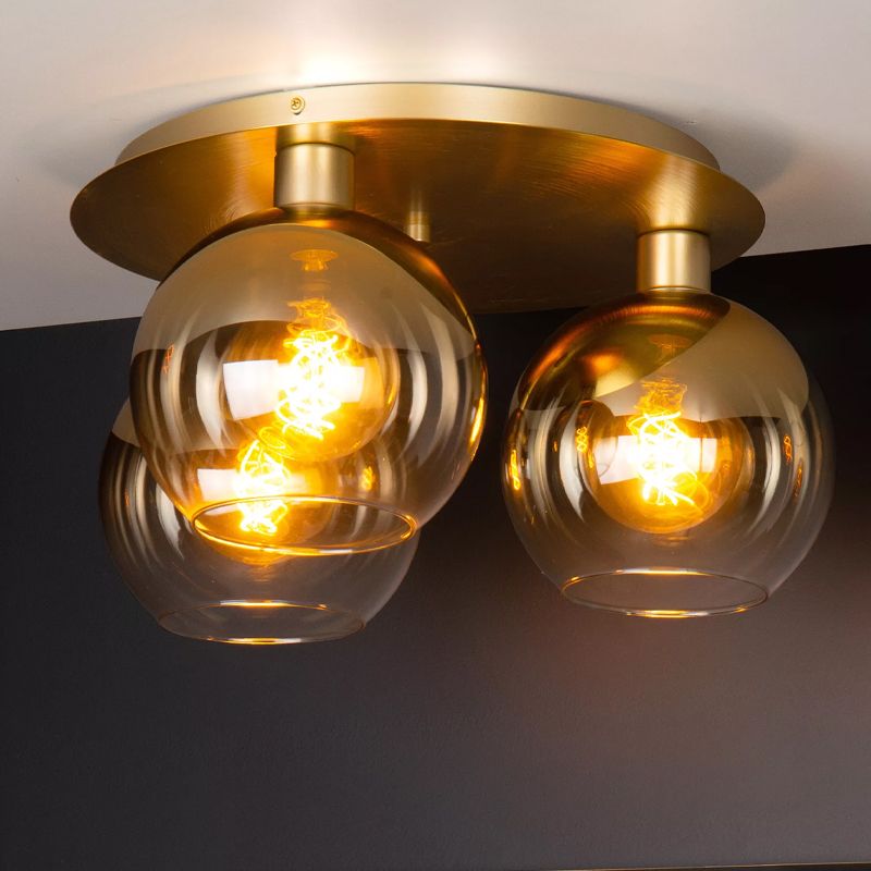 Goldene Deckenlampe Retro, Marius