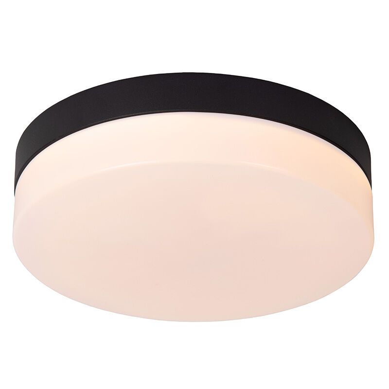 Schwarze Badezimmer Deckenleuchte Kunststoff, Biskit, 12W, 2700K LED, IP44 Schwarze Badezimmer Deckenleuchte Kunststoff, Biskit, 12W, 2700K LED, IP44