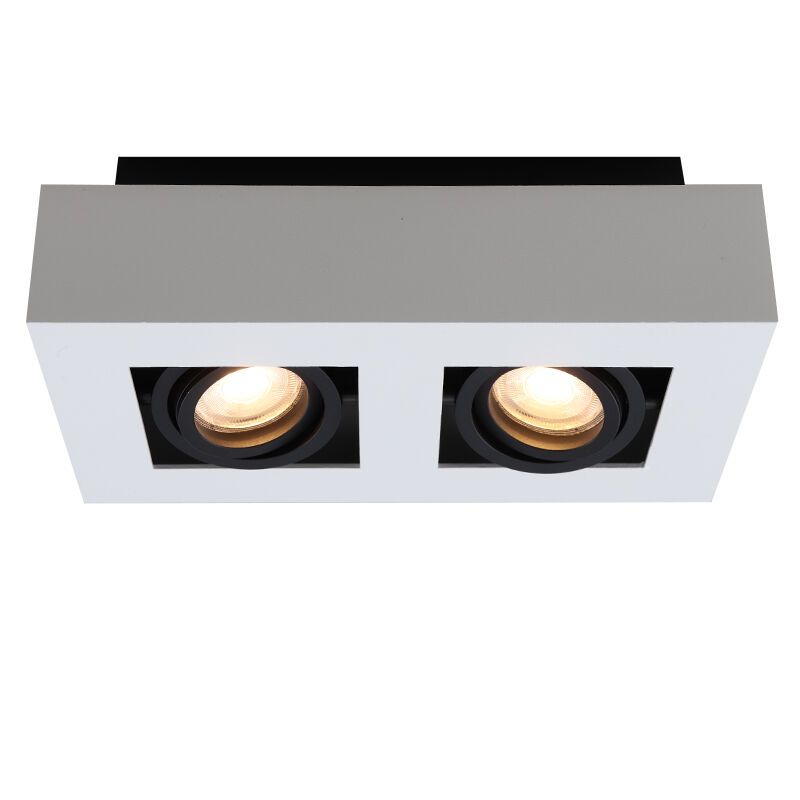 Aluminium Aufbauspot Weiß, Noraly