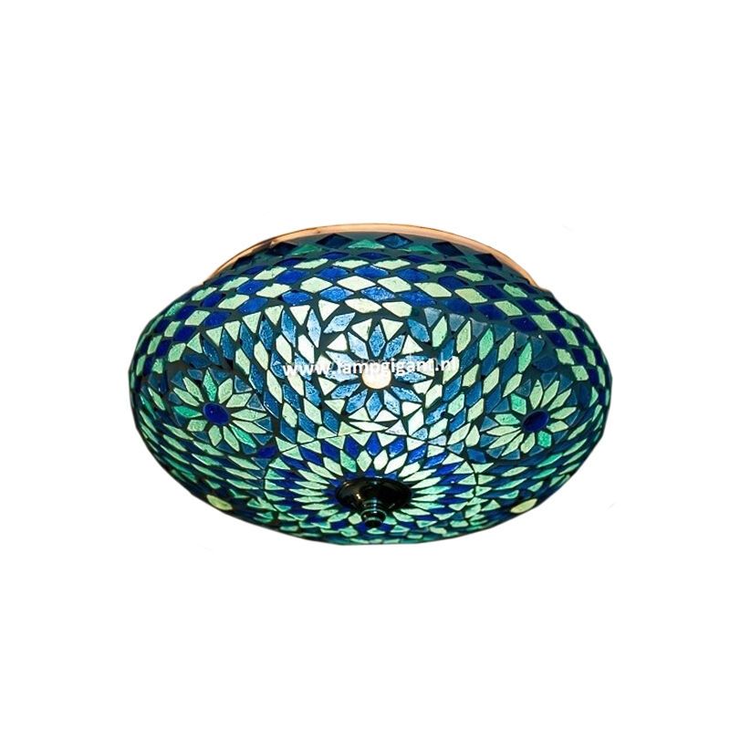 Blaue Mosaik Deckenlampe Orientalisch, Mimoun Blaue Mosaik Deckenlampe Orientalisch, Mimoun