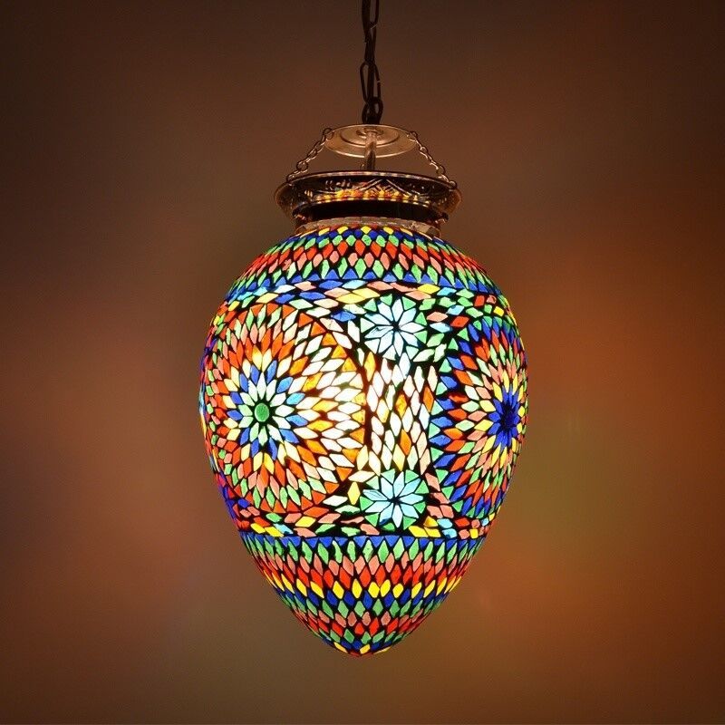 Mehrfarbige Mosaik Pendelleuchte Orientalisch, Isa