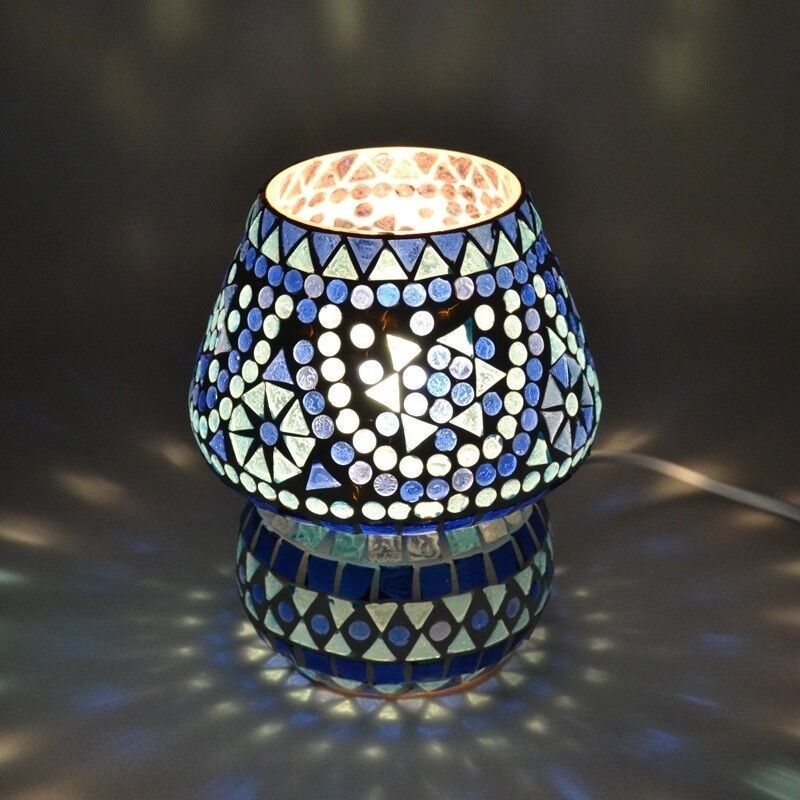 Blaue Mosaik Tischleuchte Orientalisch, Rachel Blaue Mosaik Tischleuchte Orientalisch, Rachel