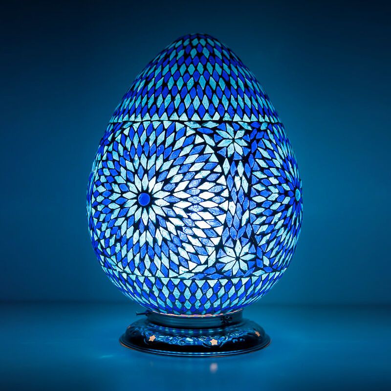 Blaue Mosaik Tischleuchte Orientalisch, Lara