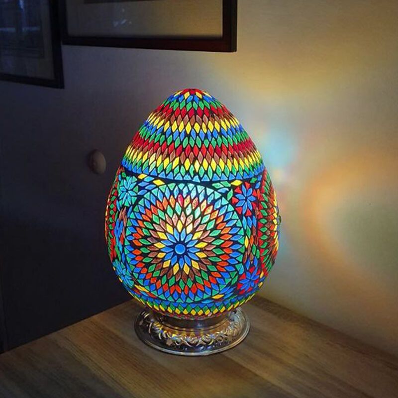 Mehrfarbige Mosaik Tischleuchte Orientalisch, Lara Mehrfarbige Mosaik Tischleuchte Orientalisch, Lara