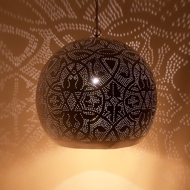 Weiße Pendelleuchte Orientalisch, Alyssa