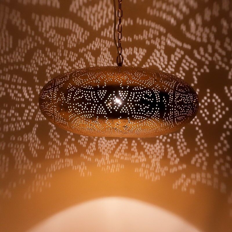 Goldene Pendelleuchte Orientalisch, Zina Goldene Pendelleuchte Orientalisch, Zina