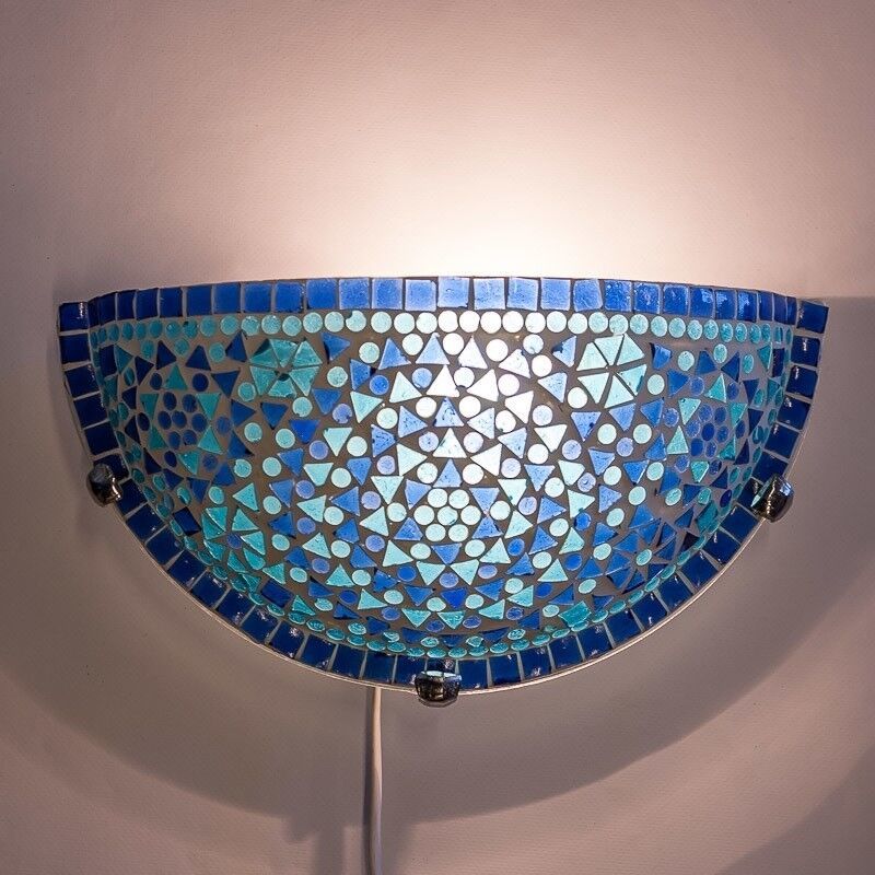 Blaue Mosaik wandleuchte Orientalisch, Haja