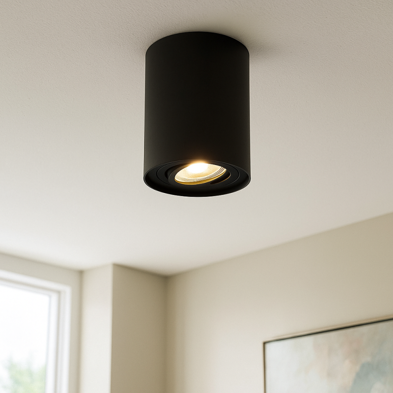 Moderne Aufbauspot Schwarz, Onno