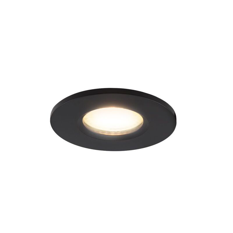 Schwarze Mini Einbaustrahler Aluminium, Philomena, 1,5W, 2700K LED, IP44