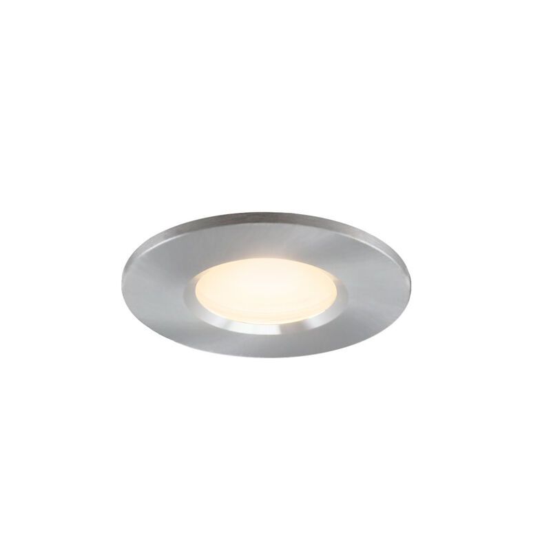 Silberne Mini Einbaustrahler Aluminium, Philomena, 1,5W, 2700K LED, IP44