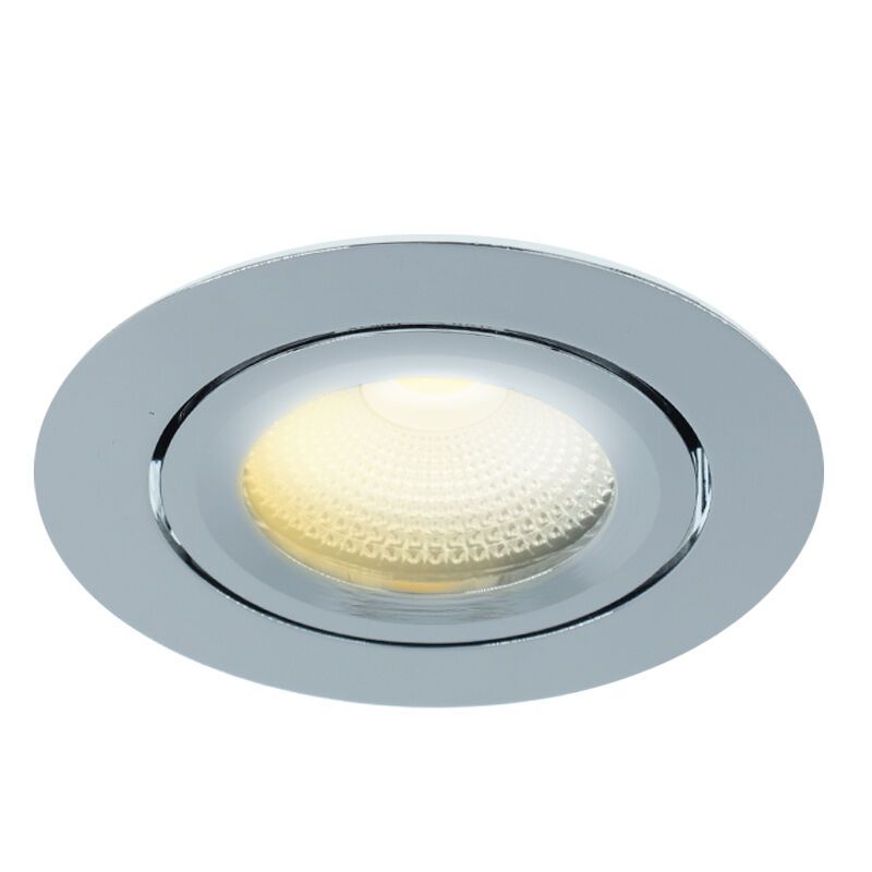 Chrom Einbaustrahler Aluminium, Wimke, 5W, dim to warm LED, IP44 Chrom Einbaustrahler Aluminium, Wimke, 5W, dim to warm LED, IP44
