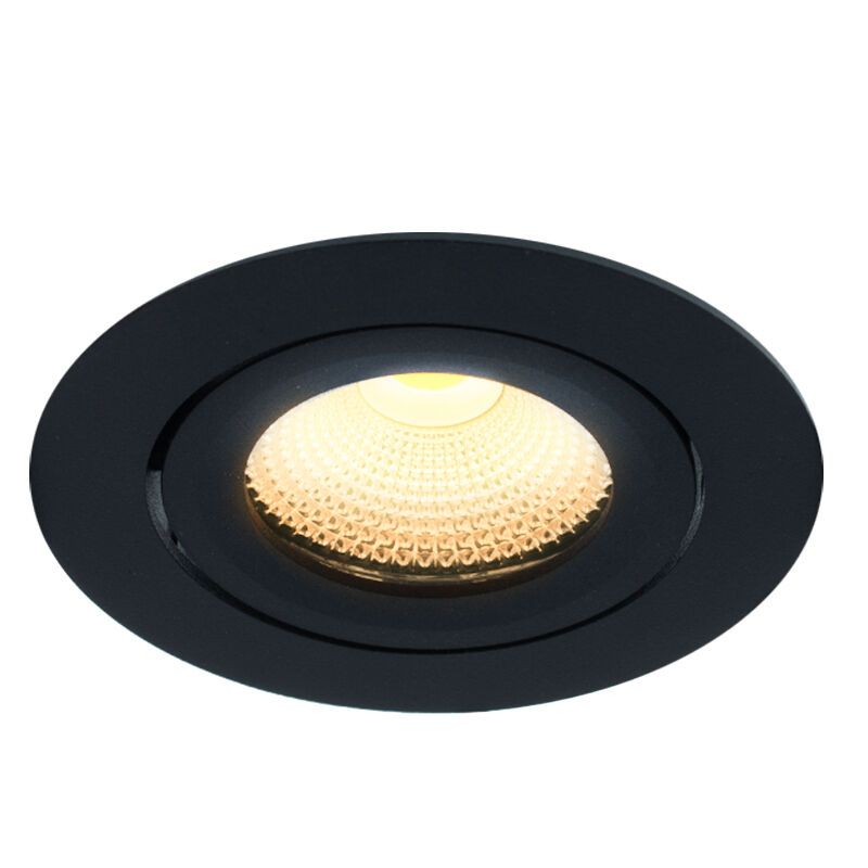 Schwarze Einbaustrahler Aluminium, Wimke, 5W, 3000K LED, IP44 Schwarze Einbaustrahler Aluminium, Wimke, 5W, 3000K LED, IP44