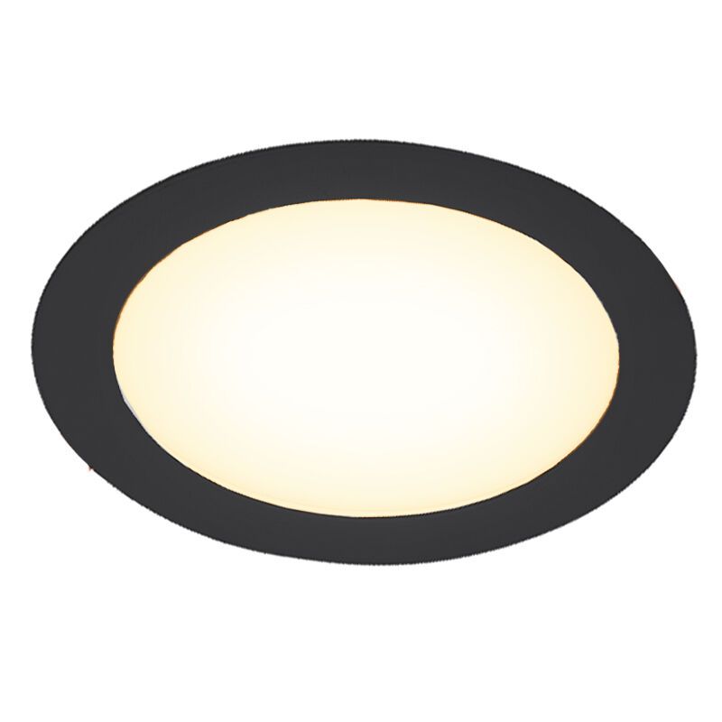Schwarze Downlight Aluminium, Umbriel, 9W, 3000K LED, IP44 Schwarze Downlight Aluminium, Umbriel, 9W, 3000K LED, IP44