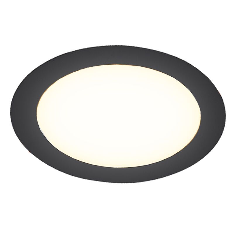 Schwarze Downlight Aluminium, Umbriel, 12W, 4000K LED, IP44 Schwarze Downlight Aluminium, Umbriel, 12W, 4000K LED, IP44