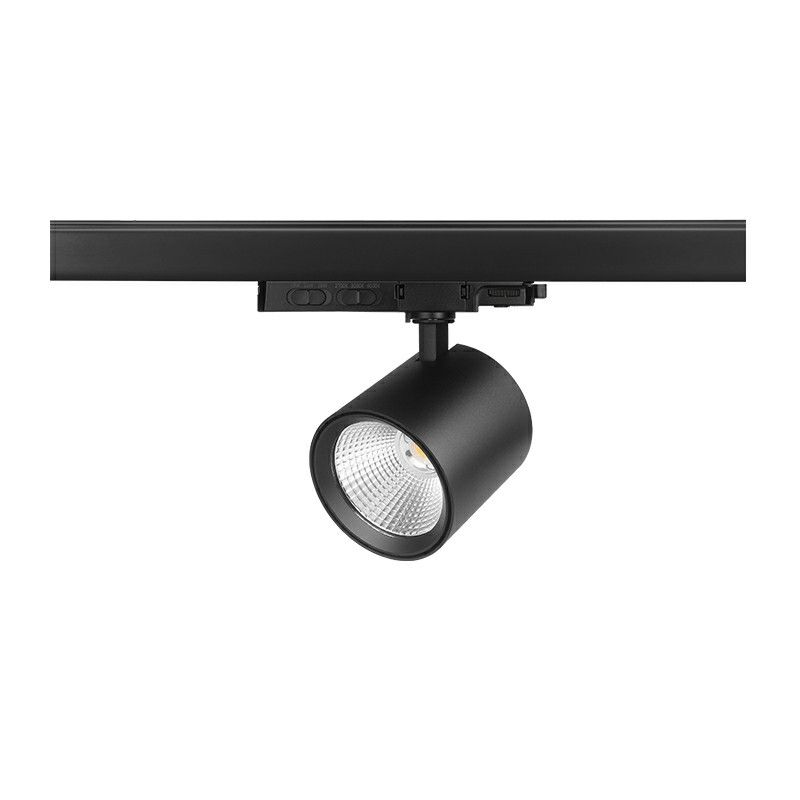 Schwarze 3 phase Schienen Lampe Aluminium, Jeska, 10W/20W/30W, White Switch LED