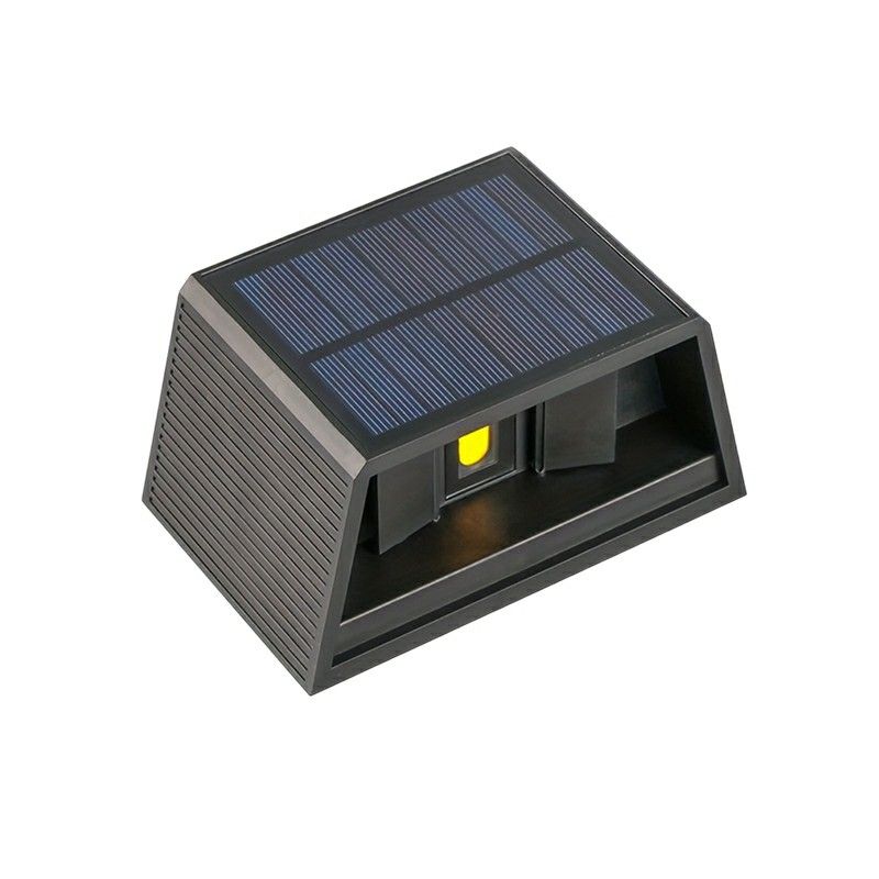 Schwarze Solar Außen Wandleuchte Kunststoff, Shira, 3W, 2700K LED, IP65